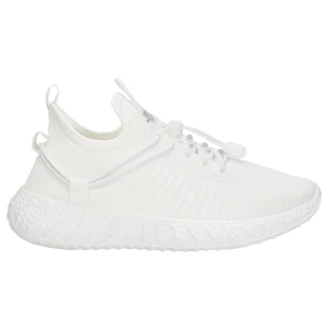Białe monochromatyczne sneakersy relaks z materiału r 46166-88