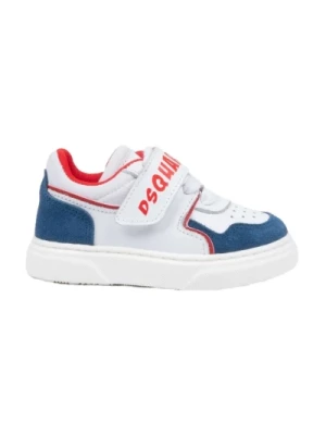 Białe i Niebieskie Sneakersy od Temple Dsquared2