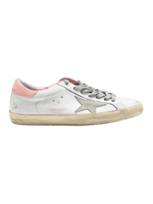Białe Ice Pink Superstar Sneakers Golden Goose