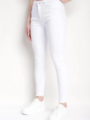 Białe Jeansy o Fasonie Skinny Fernal