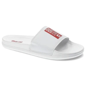 Klapki damskie Big Star, z lekkiego tworzywa syntetycznego z szerokim paskiem na podbiciu oraz profilowaną podeszwą, białe, FF274A365