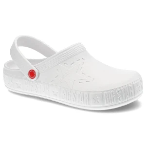 Klapki damskie Big Star, cholewka z tworzywa wsuwana konstrukcja profilowana wkładka gruba podeszwa, biały, II275003