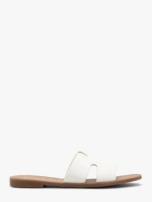 Białe klapki damskie z wycięciami Ryłko