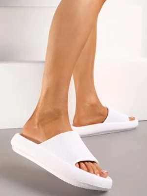 Białe Piankowe Klapki w Stylu Basic Oreithano