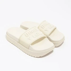 Białe klapki platforma BIMBA Y LOLA