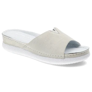 Białe Klapki Pollonus Modne Obuwie Damskie