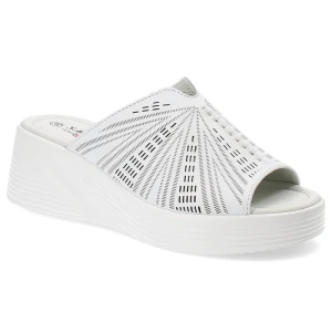 Białe Klapki S.Barski Stylowe Buty Damskie