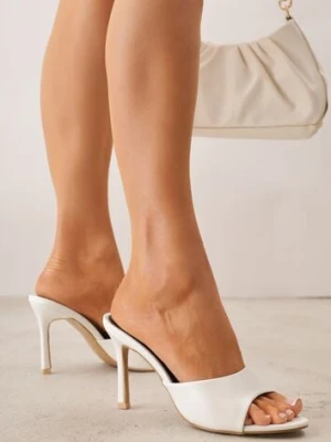 Białe Klapki z Wyciętą Cholewką Glyserris pallika paris