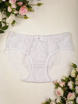 Białe Koronkowe Majtki Figi z Bawełny Chisa han