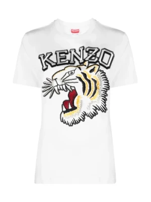 Białe koszulki i pola Tiger Varsity z haftem Kenzo