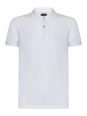 Białe koszulki i pola z logo TF Tom Ford