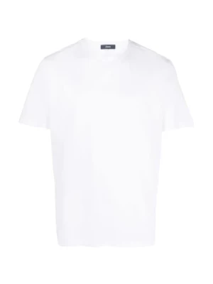 Białe koszulki i Polosy z obszyciem Overlock Herno