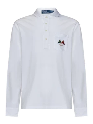 Białe Koszulki Polo i Pola z Przodem na Guziki Polo Ralph Lauren