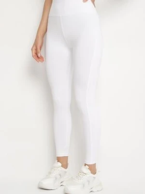 Białe Legginsy z Modelującymi Przeszyciami Selettia