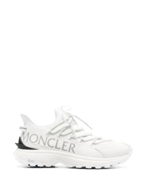 Białe Low-Top Ripstop Sneakers Moncler
