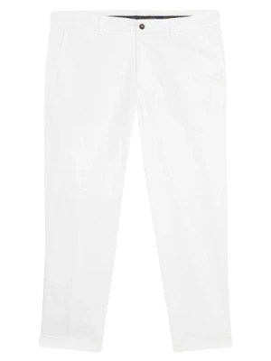 Białe luźne spodnie chinos z podwójnie skręconej bawełny Brooks Brothers