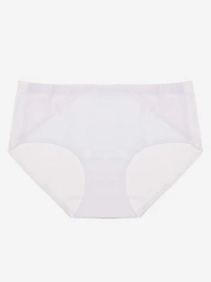 Białe Majtki Figi High Waist z Bezszwowym Wykończeniem Kolaniris invisi feminine