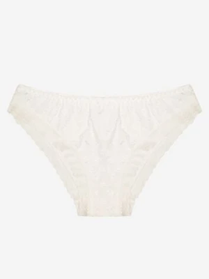 Białe Majtki Figi Ozdobione Koronką Arvisil finella