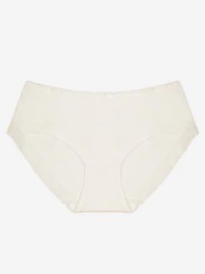 Białe Majtki Figi z Bawełny Ozdobione Koronką i Kokardą Tamiana finella