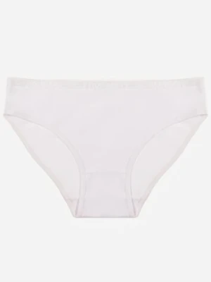 Białe Majtki Figi z Bawełny z Napisem Love Adririn