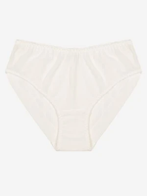 Białe Majtki Typu Figi Ozdobione Paskami Ranmis finella