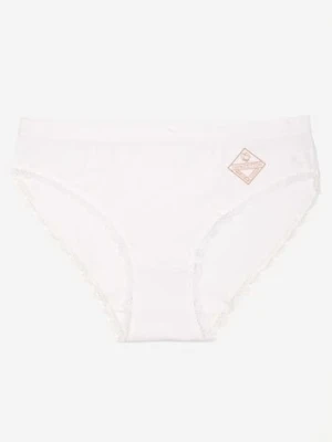 Białe Majtki z Bawełny Typu Figi Pilliora love magnolia