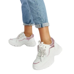 Białe masywne sneakersy z cyrkoniami Euclid Inna marka