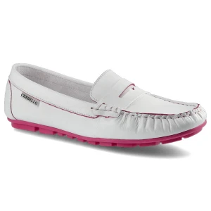 Białe Mokasyny Chebello Damskie Wygodne Buty