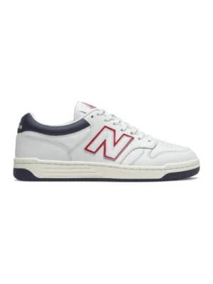 Białe/Niebieskie Skórzane Sneakersy New Balance