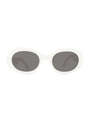 Białe okulary przeciwsłoneczne dla kobiet Celine
