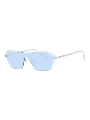 Białe okulary przeciwsłoneczne dla kobiet z lustrzanymi soczewkami Adidas