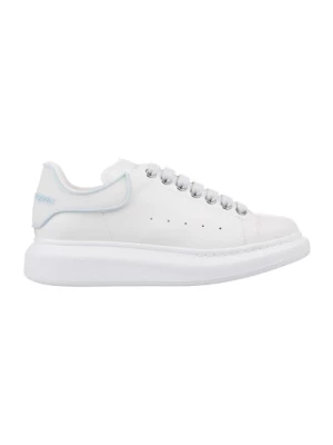 Białe Oversized Sneakers z Niebieskimi Szczegółami Alexander McQueen