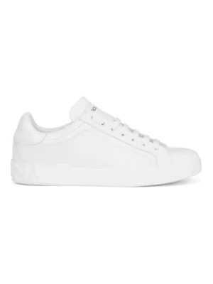Białe płaskie buty Dolce & Gabbana