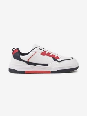 Białe Płaskie Buty Sportowe Sneakersy ze Sznurowaniem i Perforacją Innasea