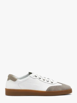 Białe półbuty męskie sznurowane Ryłko