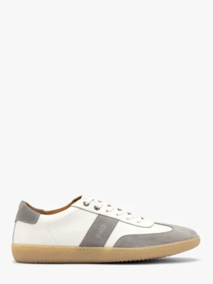 Białe półbuty męskie sznurowane Ryłko