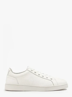 Białe półbuty męskie w sportowym stylu Ryłko