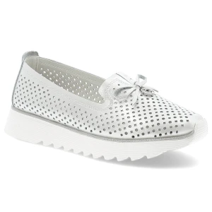 Białe Półbuty S.Barski Eleganckie Obuwie Damskie