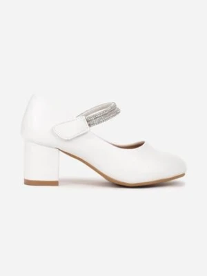 Białe Półbuty z Cyrkoniami Miossesu