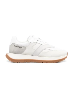 Białe Poliestrowe Casual Sneakers dla Mężczyzn Dsquared2