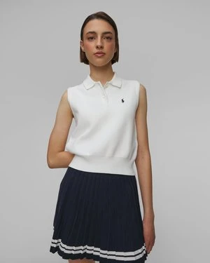 Białe Polo Dzianinowe Damskie Polo Ralph Lauren