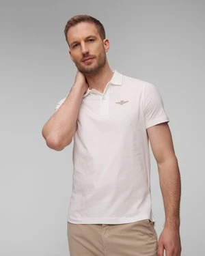 Białe polo męskie Aeronautica Militare