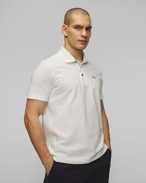 Białe polo męskie Aeronautica Militare