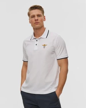 Białe Polo Męskie Aeronautica Militare