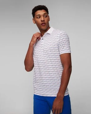 Białe polo męskie FootJoy Eu Flag Banner Print