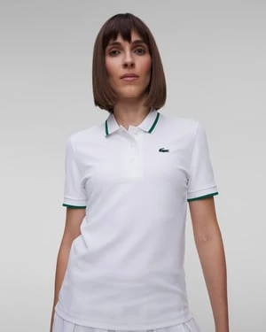 Białe Polo Tenisowe Damskie Lacoste Pf0965