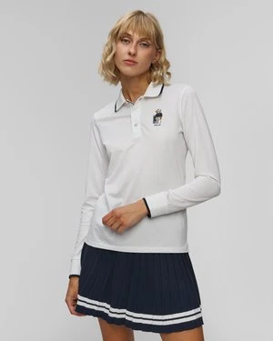 Białe polo z długim rękawem damskie RLX Ralph Lauren