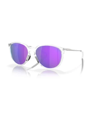 Białe Przezroczyste Okulary Przeciwsłoneczne z Prizm Fioletowy Oakley