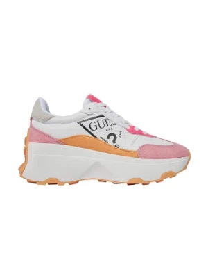 Białe Różowe Sneakersy Calebb7 Flpcb7 Ele12 Guess