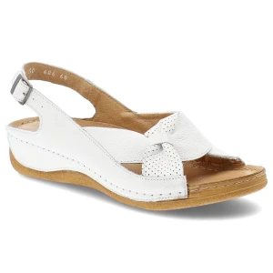 Białe Sandały Armodo Stylowe Obuwie Damskie